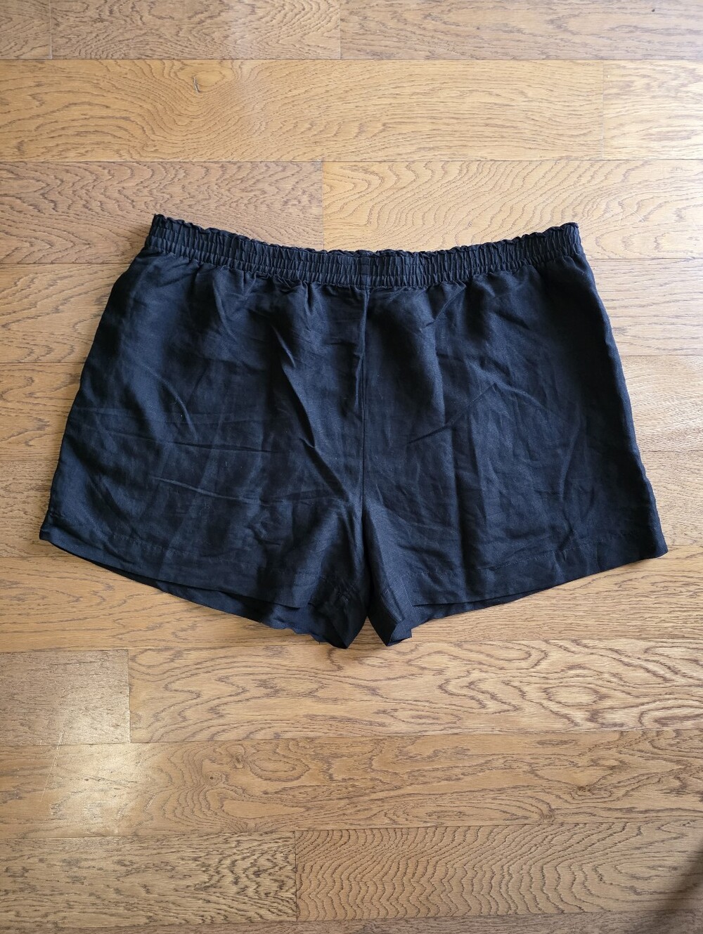 H&M Linen Blend Shorts Black 3XL New